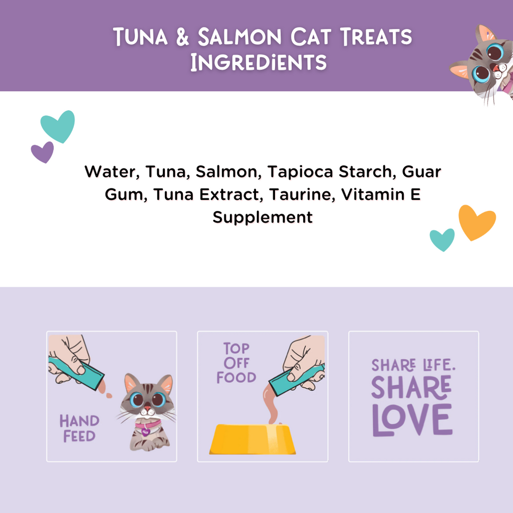 Tuna & Salmon Cat Treats, Pack of 4